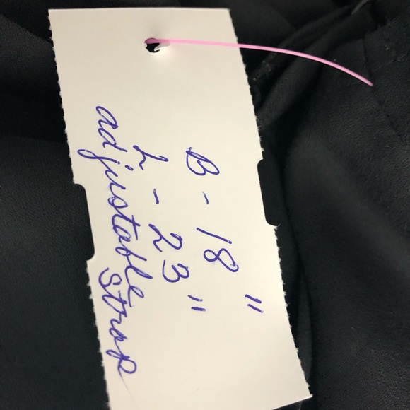 Camisole Size zipper easy on off adjustable strap Empire waist sheer Black M - Picture 7 of 7